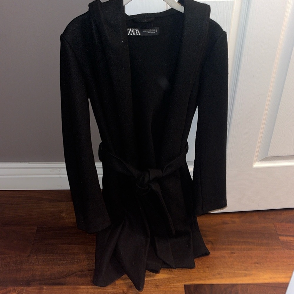Black wool Zara coat